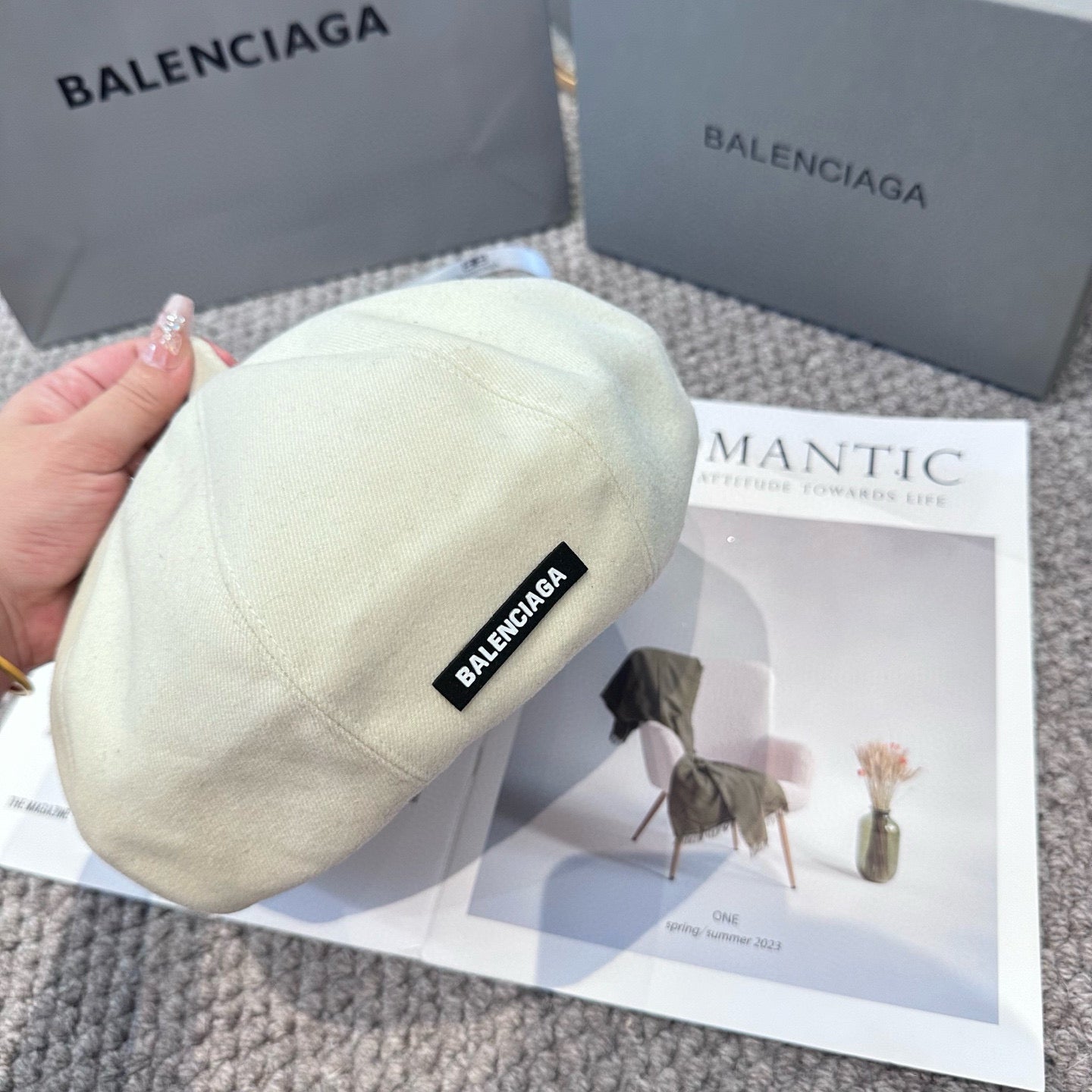 25fw classic letter beret