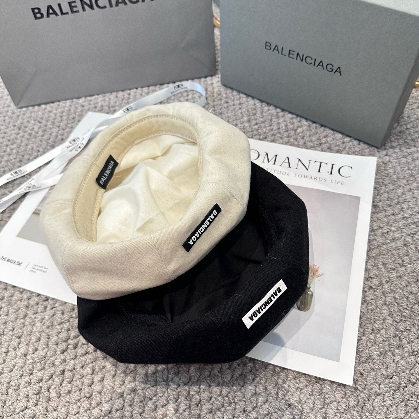 25fw classic letter beret