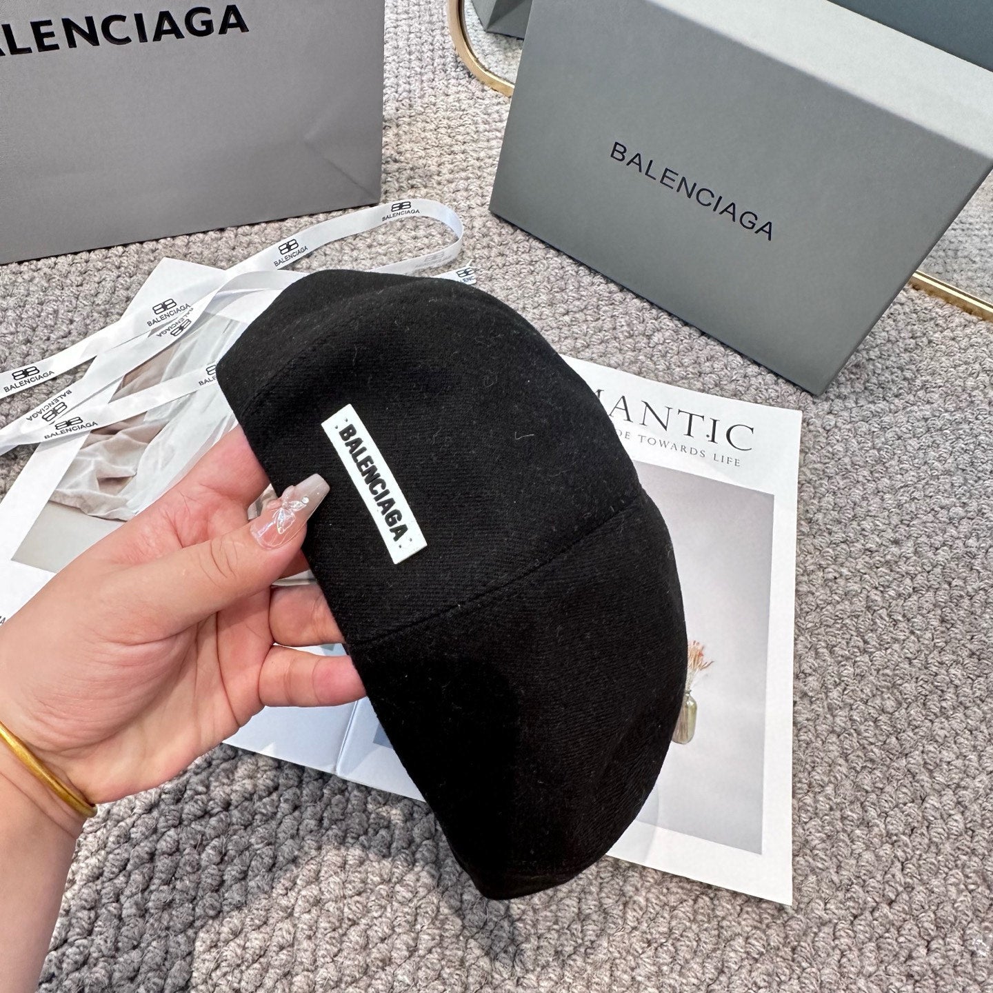 25fw classic letter beret