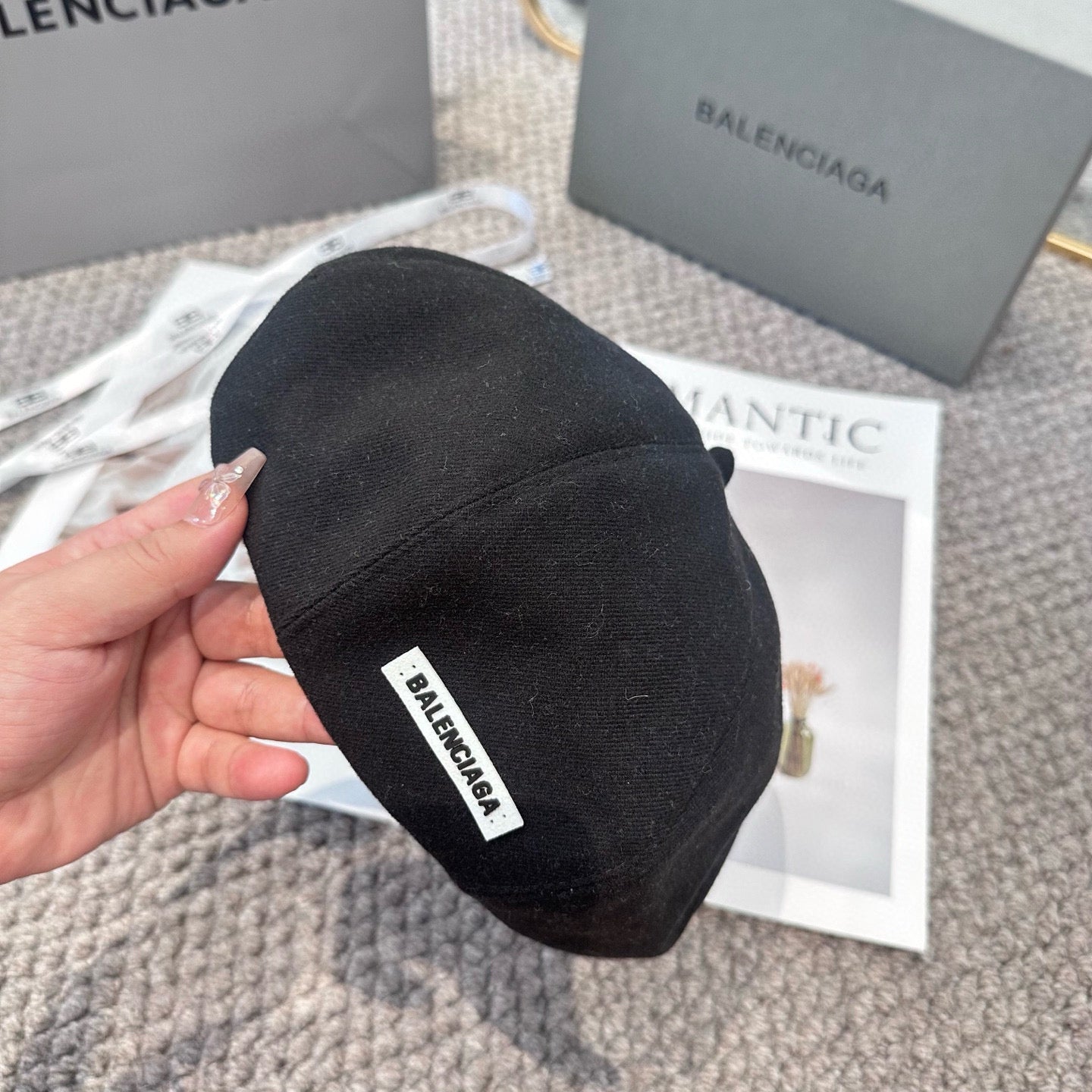 25fw classic letter beret