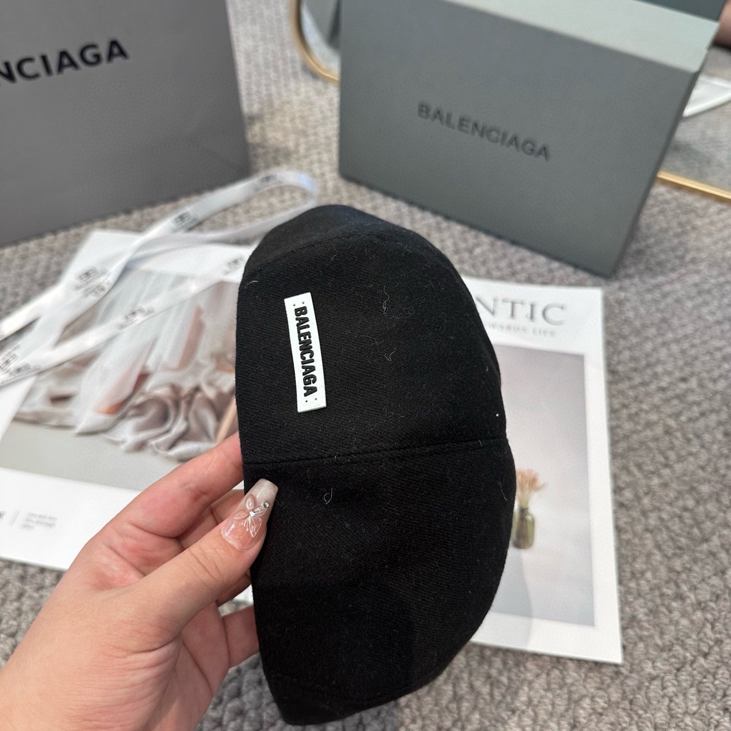 25fw classic letter beret