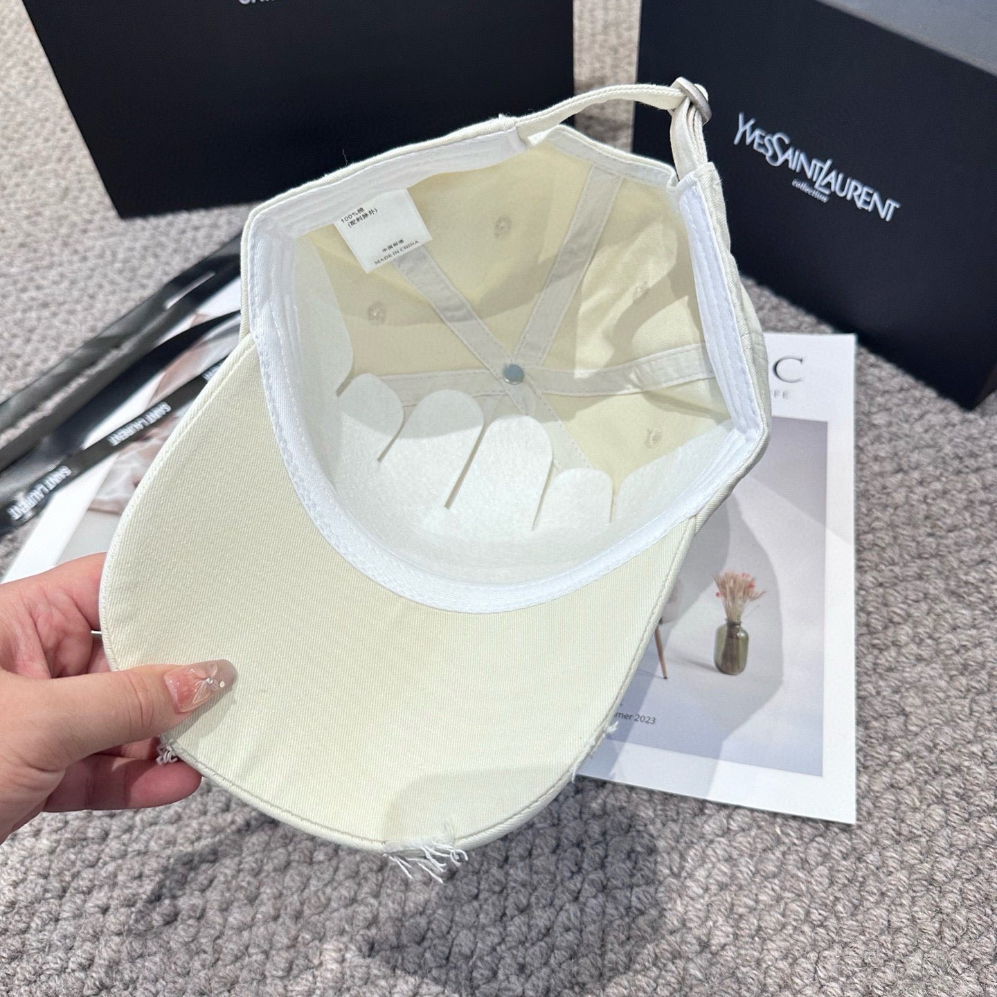 Letter embroidered baseball cap