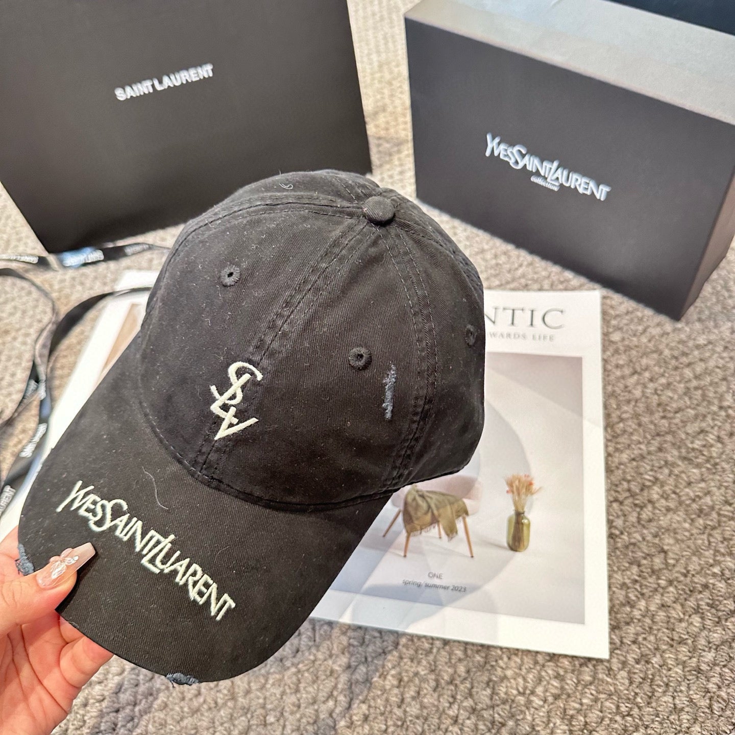 Letter embroidered baseball cap