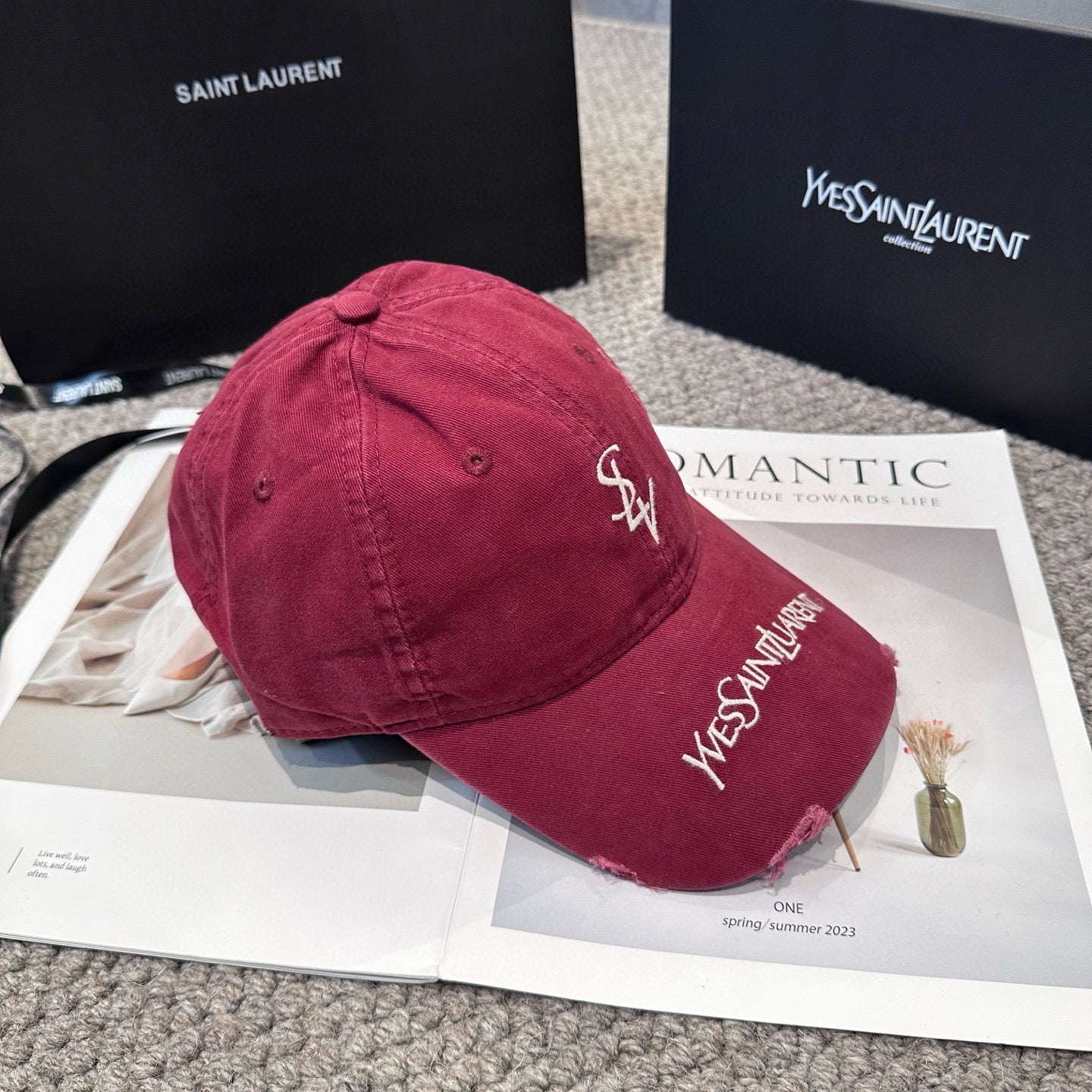 Letter embroidered baseball cap