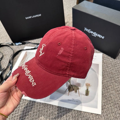 Letter embroidered baseball cap