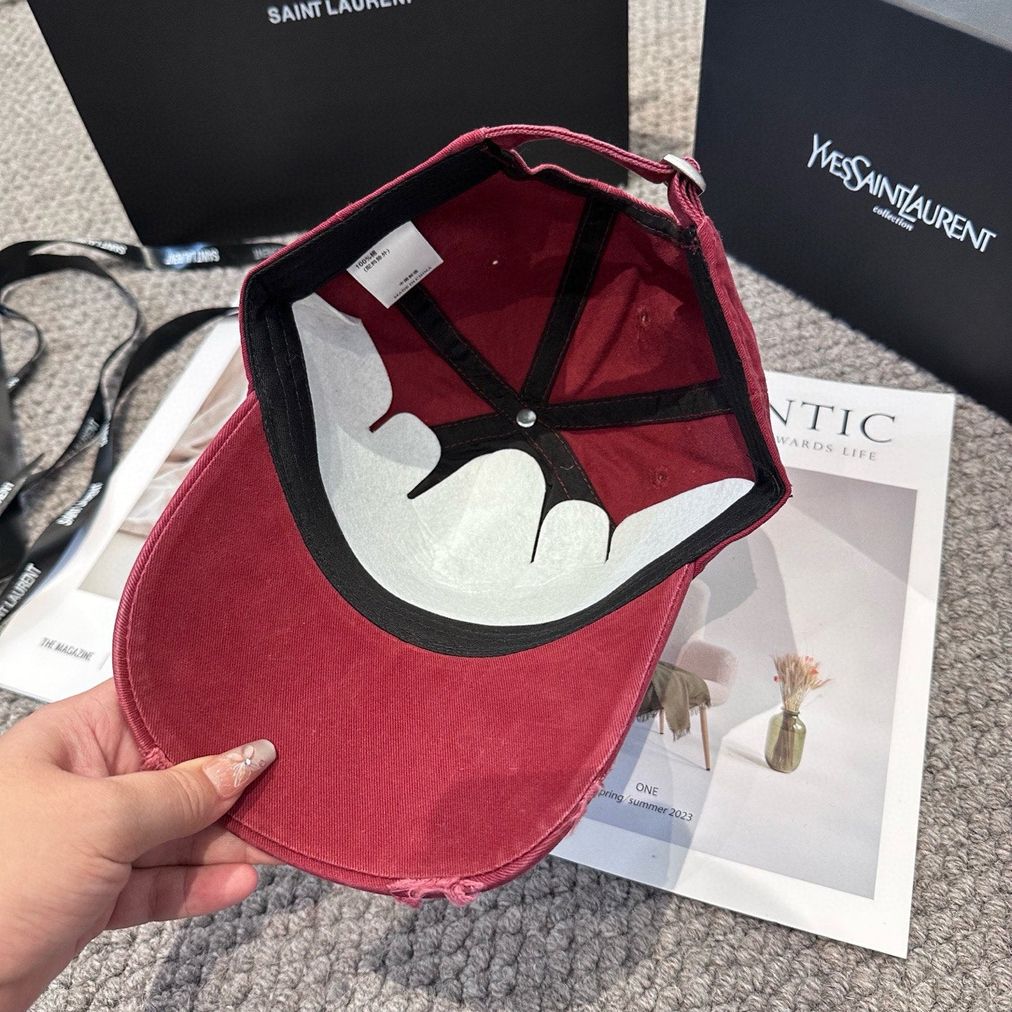 Letter embroidered baseball cap