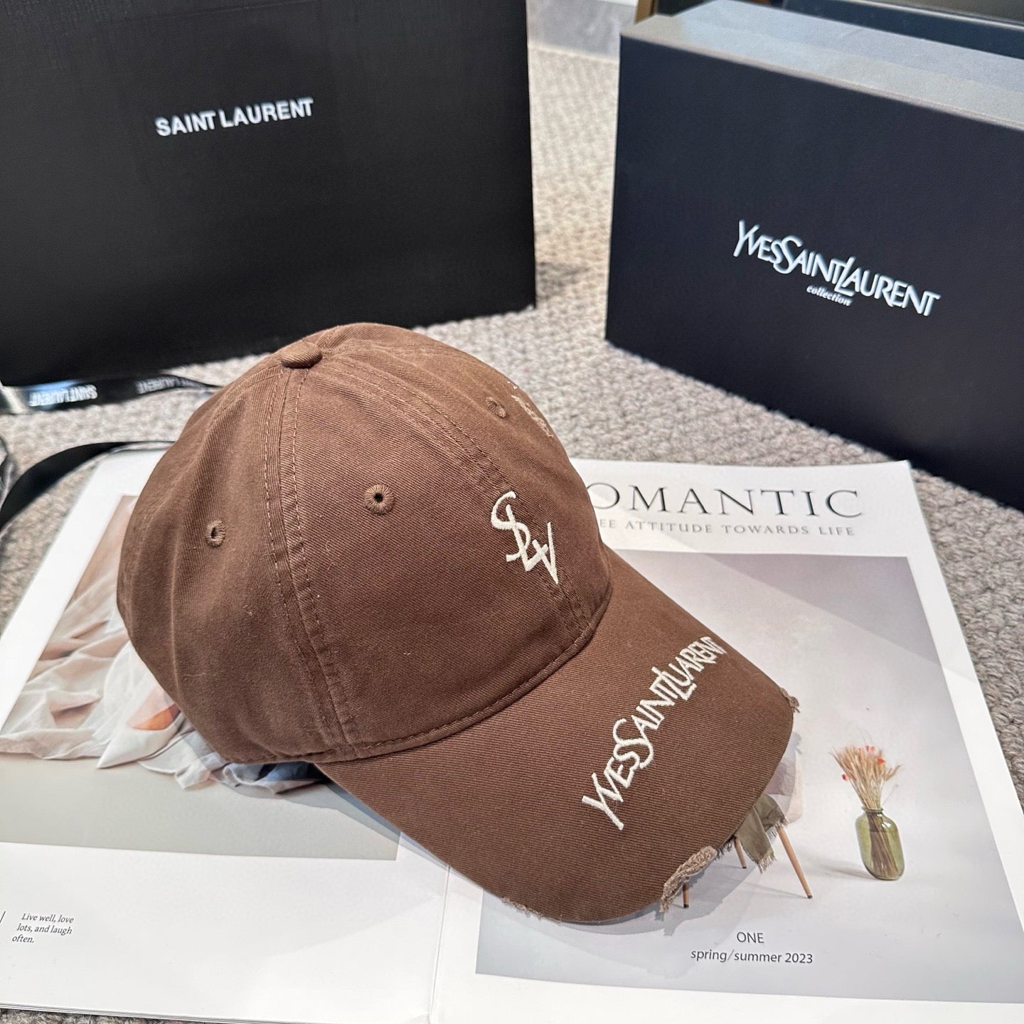 Letter embroidered baseball cap