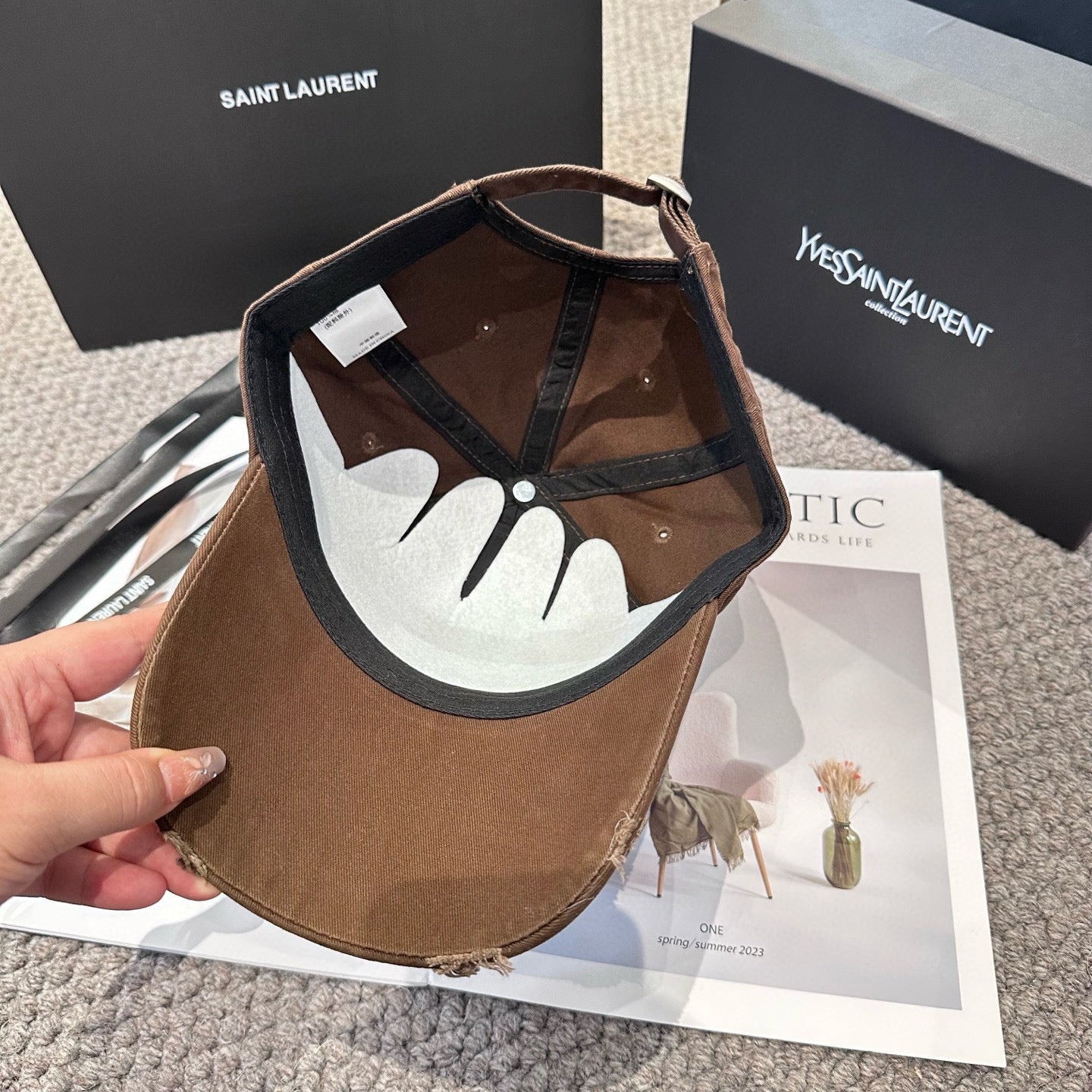 Letter embroidered baseball cap