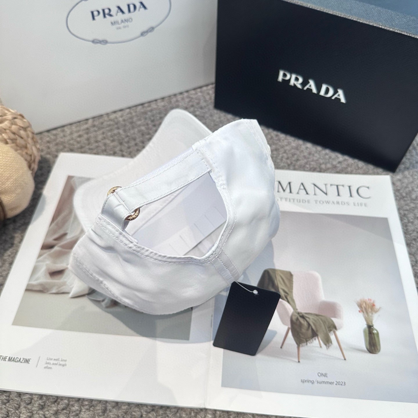 Embroidered lettering baseball cap