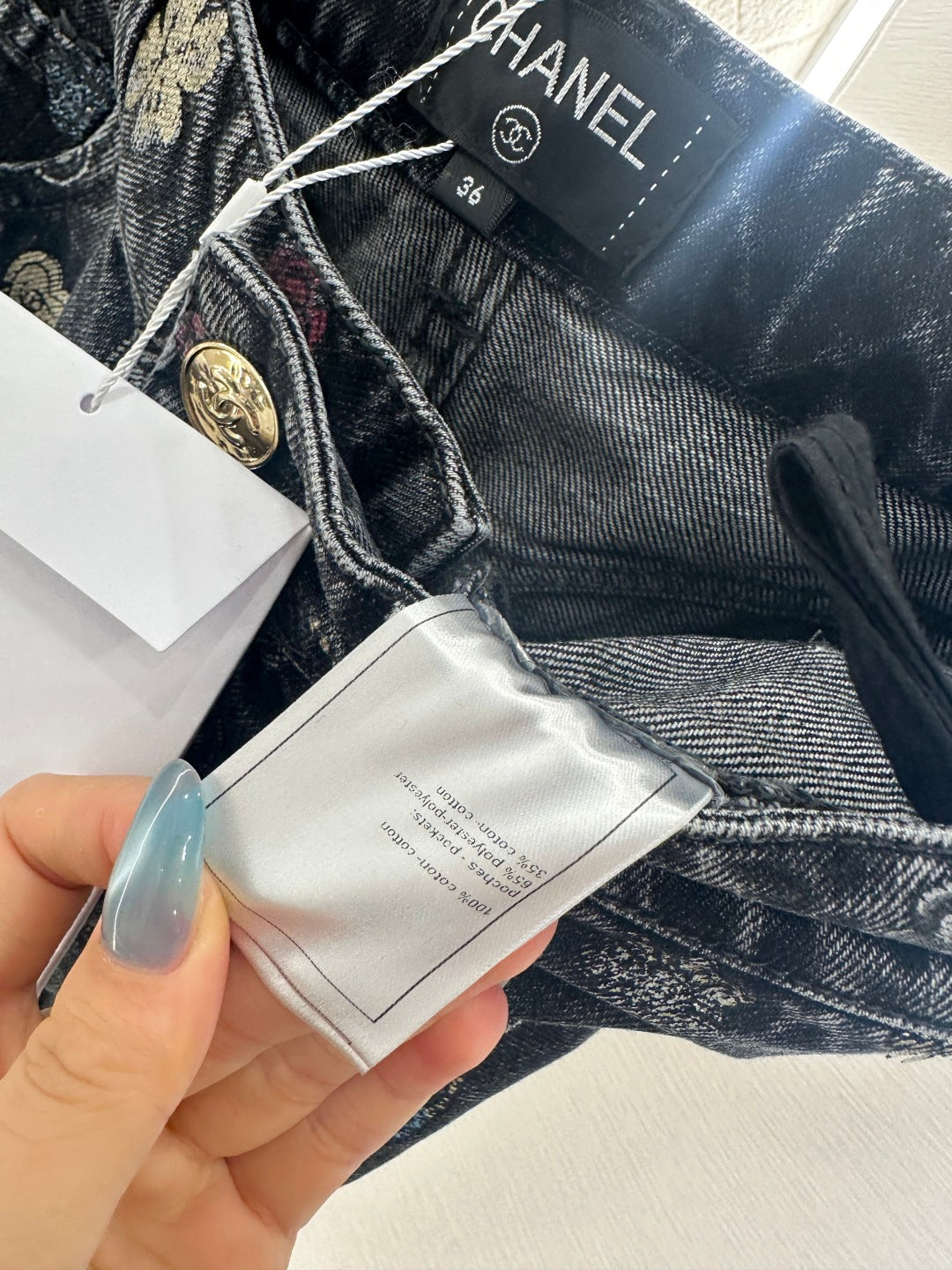 25fw new wide-leg laser denim shorts