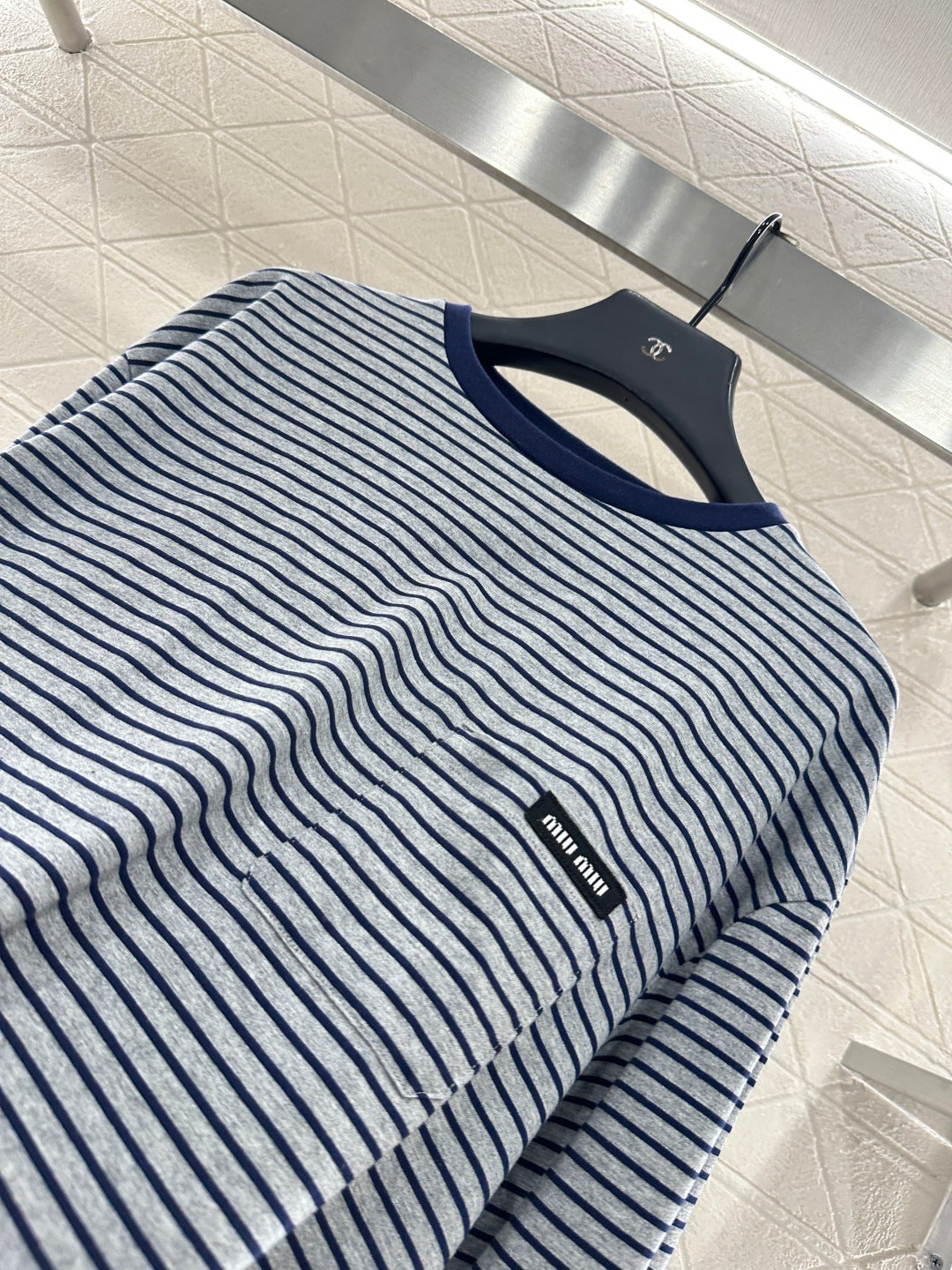 25fw new contrast color striped long sleeves