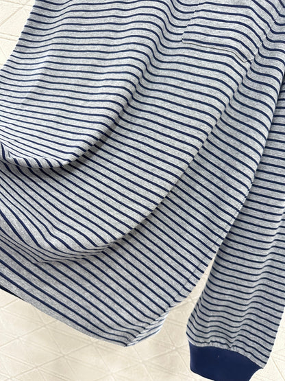 25fw new contrast color striped long sleeves