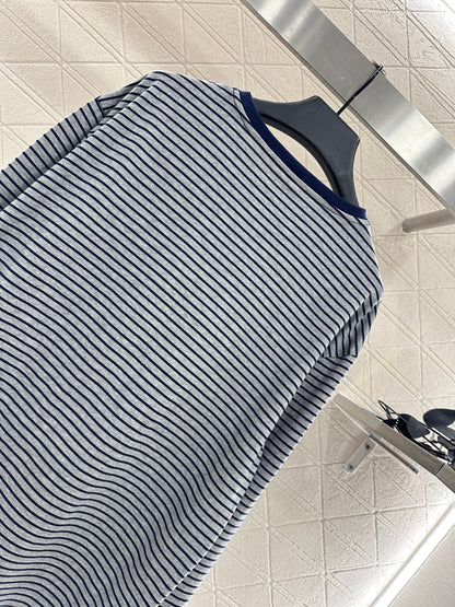 25fw new contrast color striped long sleeves