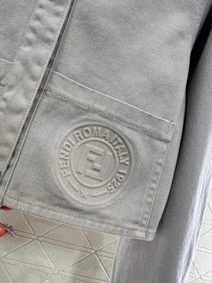 25fw new denim jacket with trousers suit