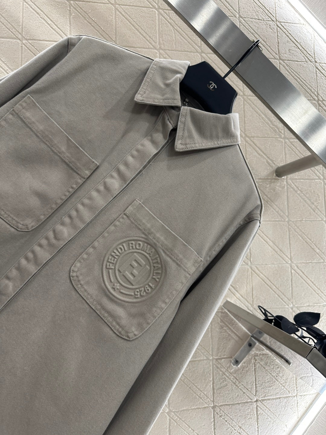 25fw new denim belt jacket with trousers suit