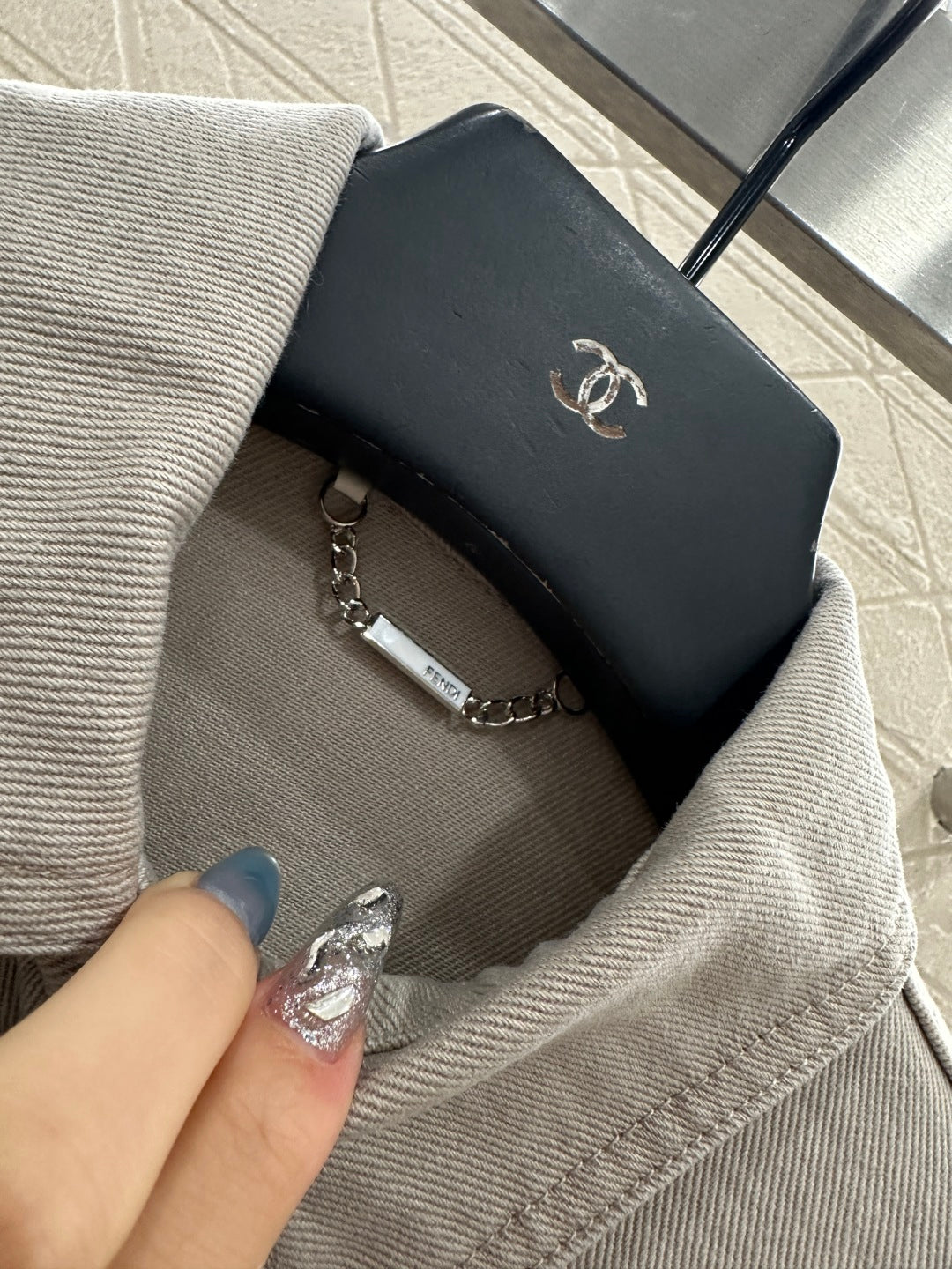 25fw new denim belt jacket with trousers suit