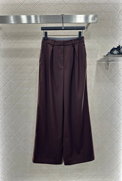 25fw new contrast color suit jacket with trousers set