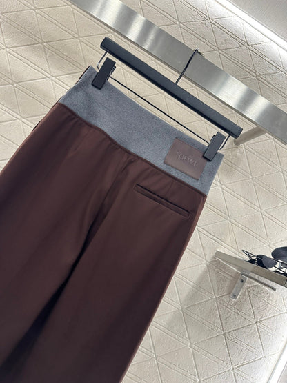 25fw new contrast color suit jacket with trousers set