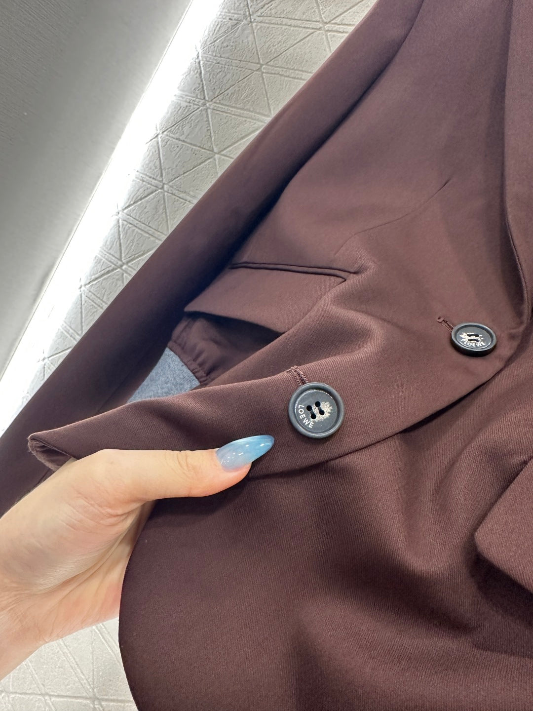 25fw new contrast color suit jacket with trousers set