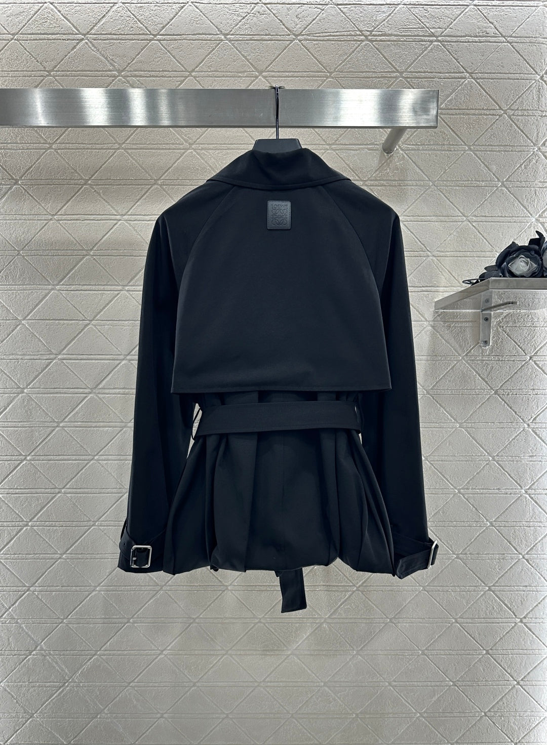 25fw new belted shawl windbreaker jacket