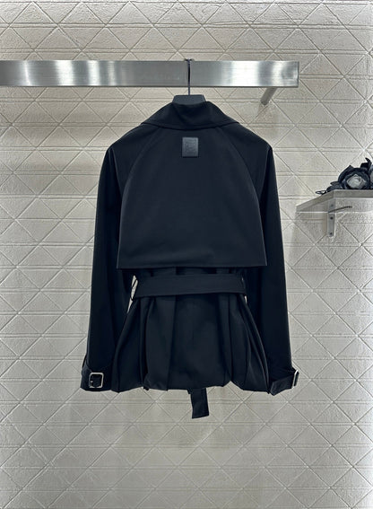 25fw new belted shawl windbreaker jacket