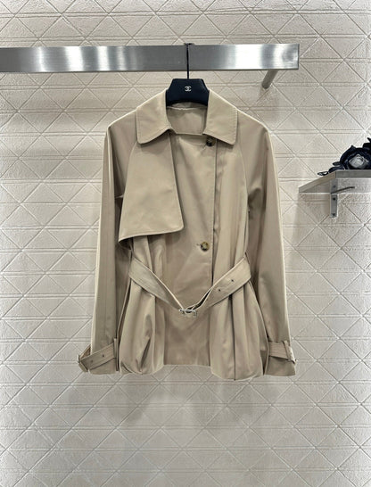 25fw new belted shawl windbreaker jacket