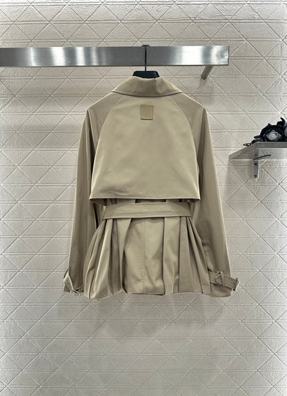 25fw new belted shawl windbreaker jacket