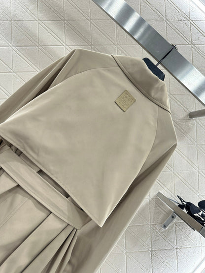 25fw new belted shawl windbreaker jacket