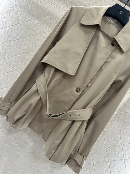 25fw new belted shawl windbreaker jacket