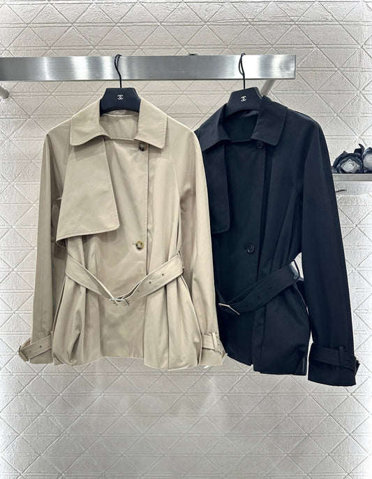 25fw new belted shawl windbreaker jacket