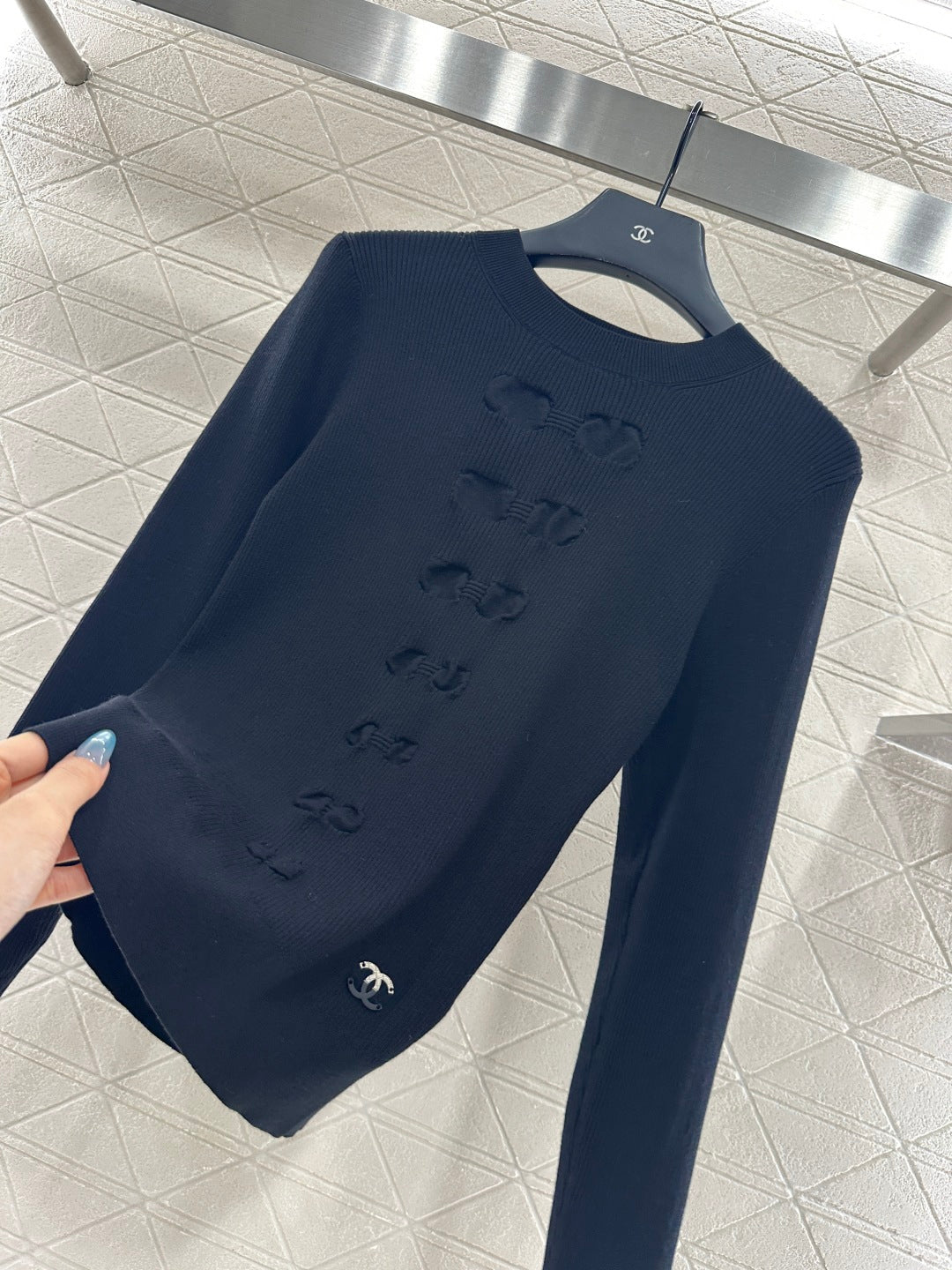 25fw new bow long-sleeved sweater