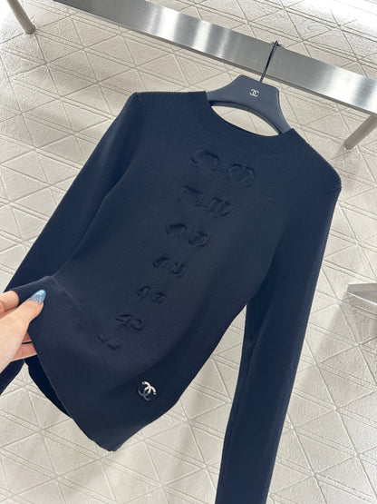 25fw new bow long-sleeved sweater