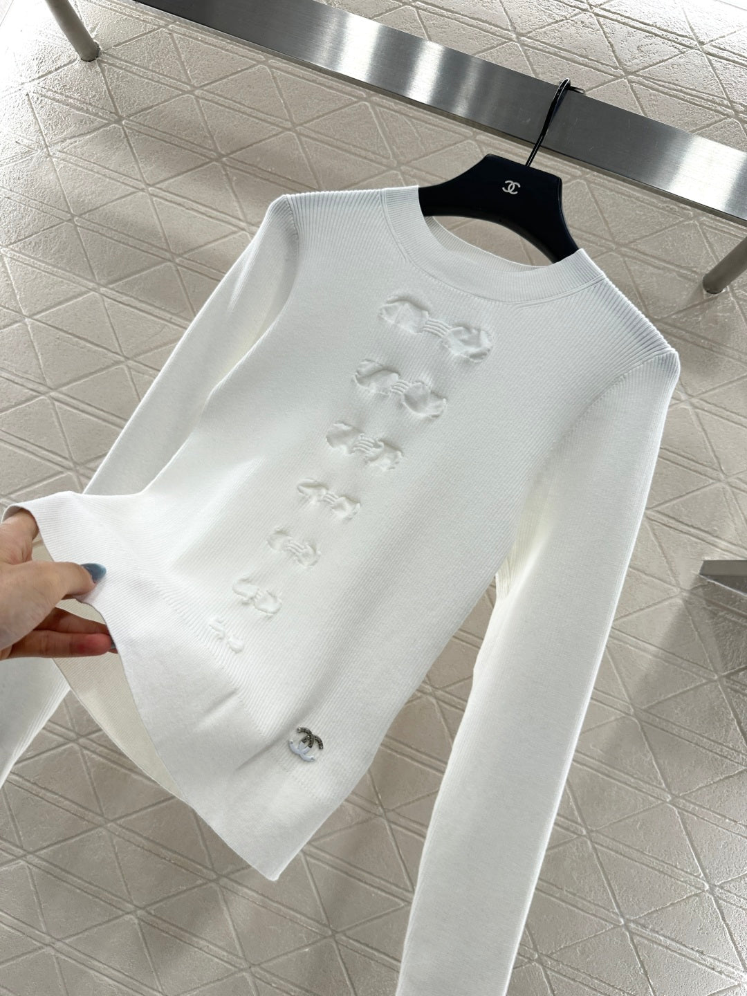 25fw new bow long-sleeved sweater