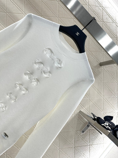 25fw new bow long-sleeved sweater