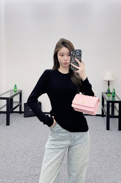 25fw new bow long-sleeved sweater