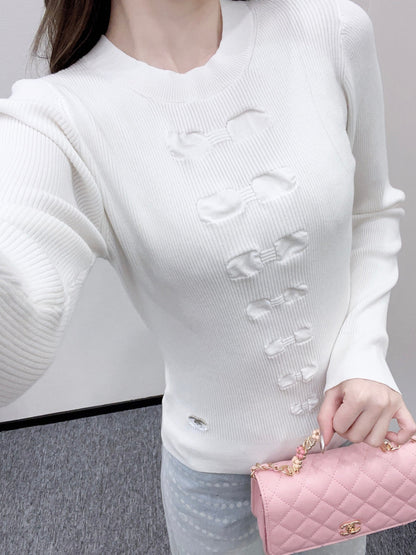 25fw new bow long-sleeved sweater