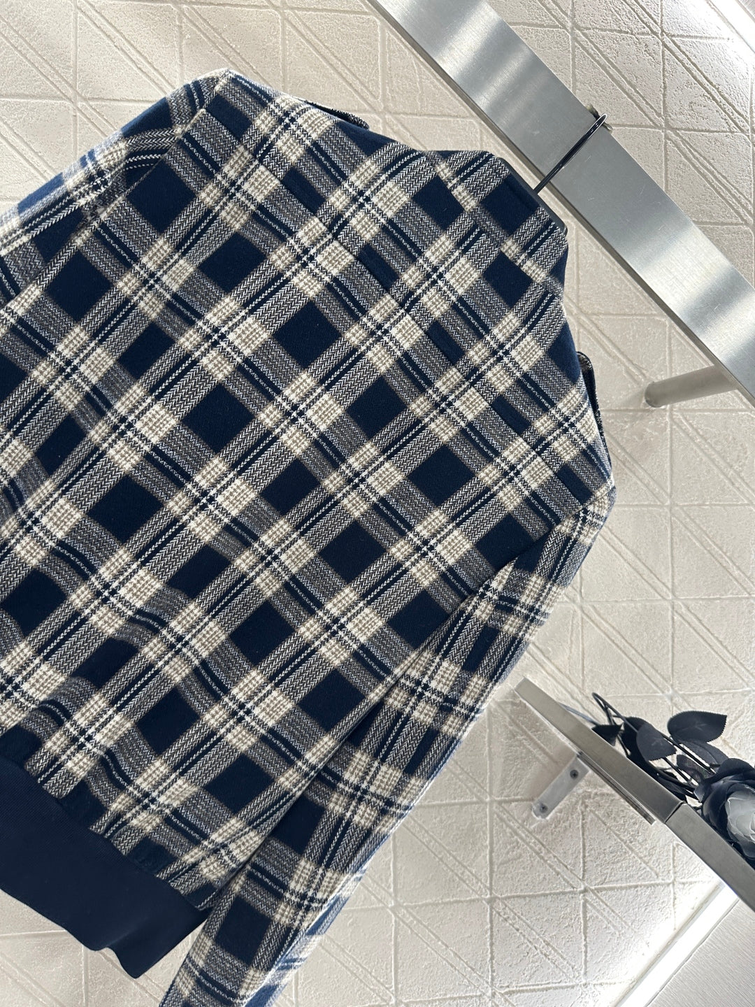 25fw new plaid zipper jacket