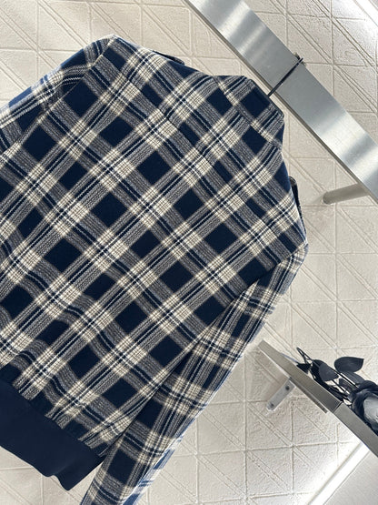 25fw new plaid zipper jacket