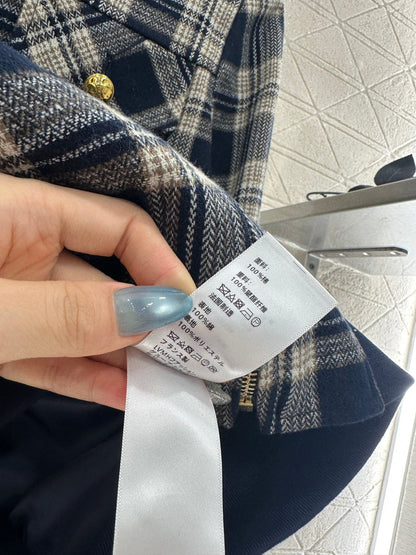 25fw new plaid zipper jacket