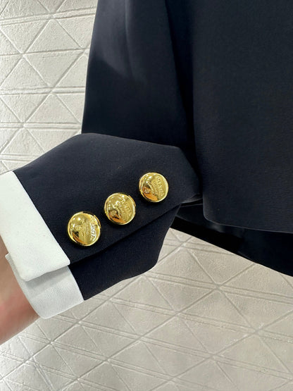 25fw new round neck bow tie jacket