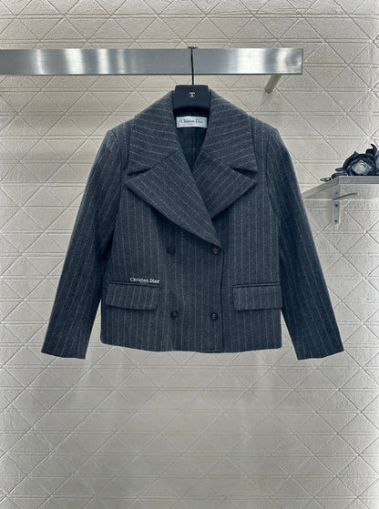 25fw new lapel striped suit jacket