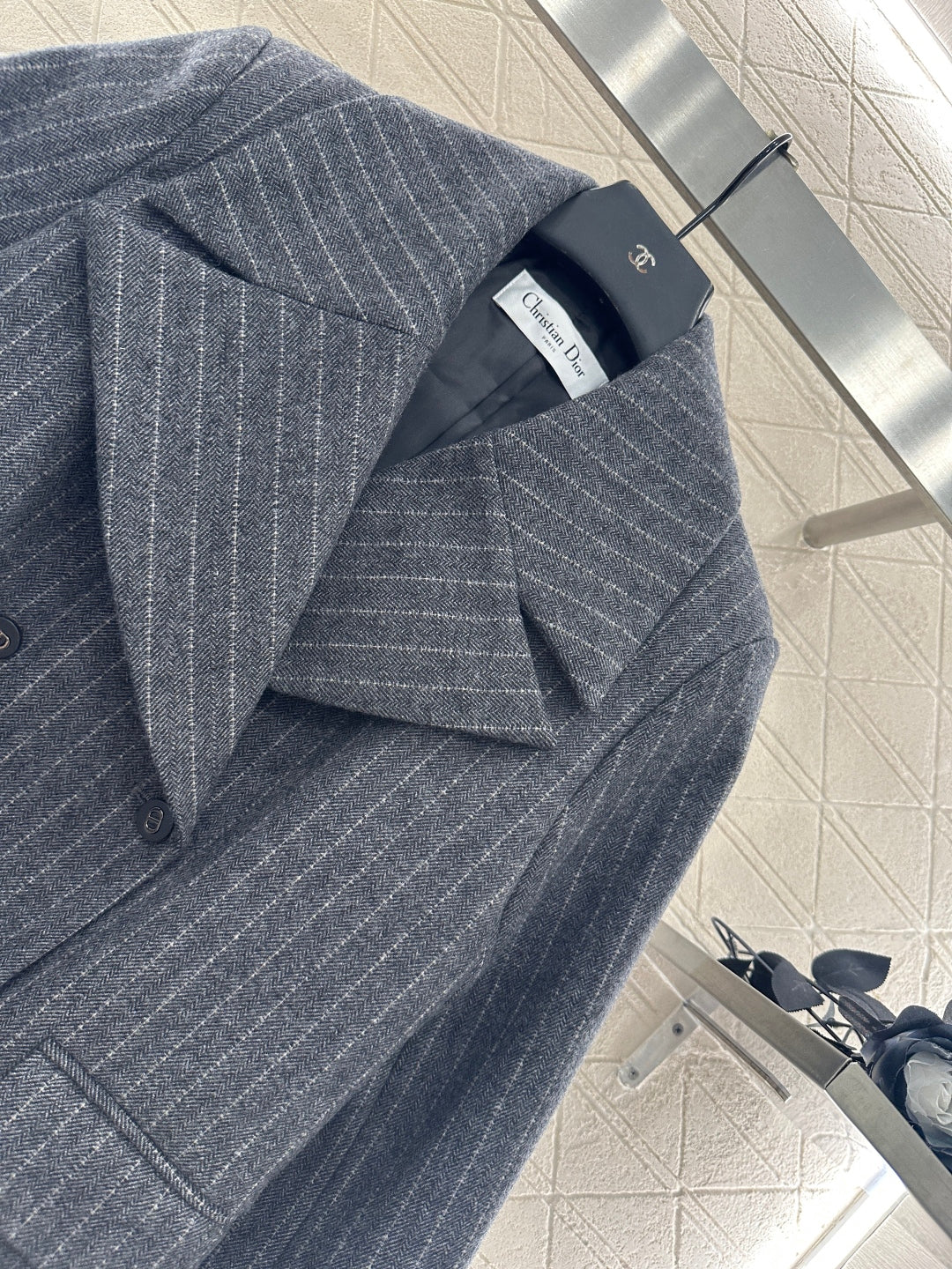 25fw new lapel striped suit jacket