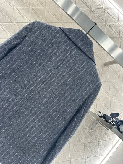 25fw new lapel striped suit jacket