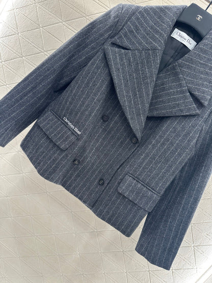 25fw new lapel striped suit jacket