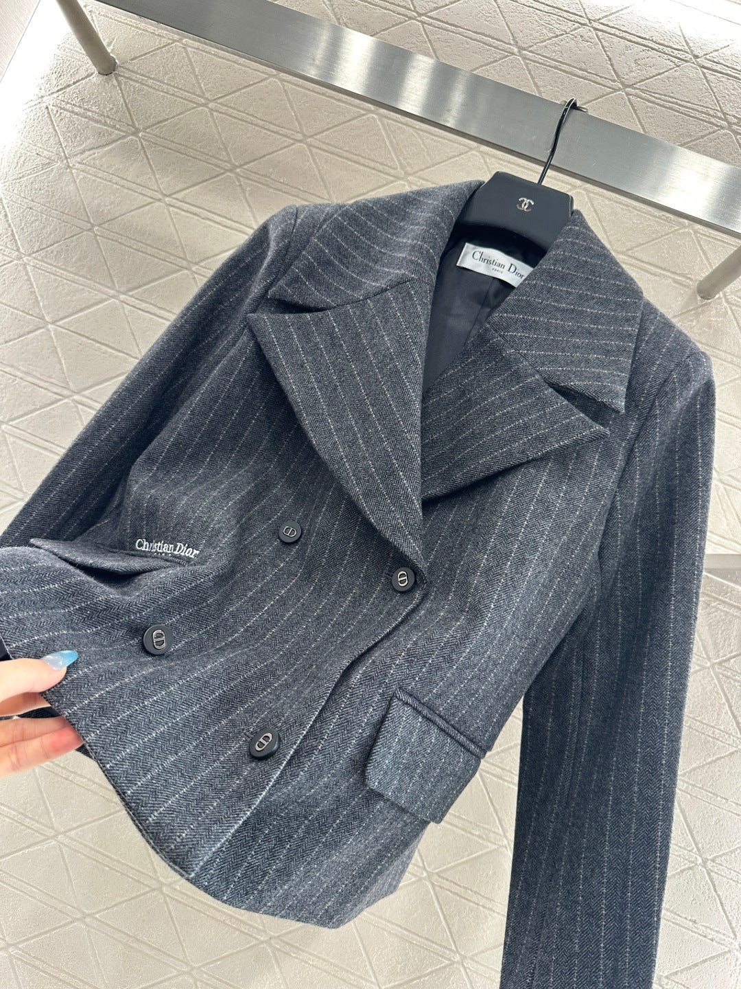 25fw new lapel striped suit jacket