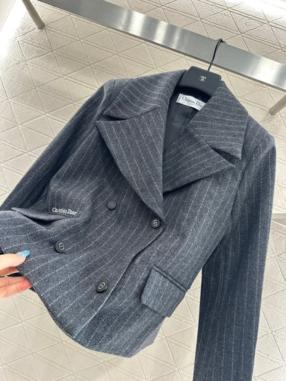 25fw new lapel striped suit jacket
