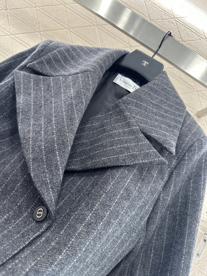 25fw new lapel striped suit jacket