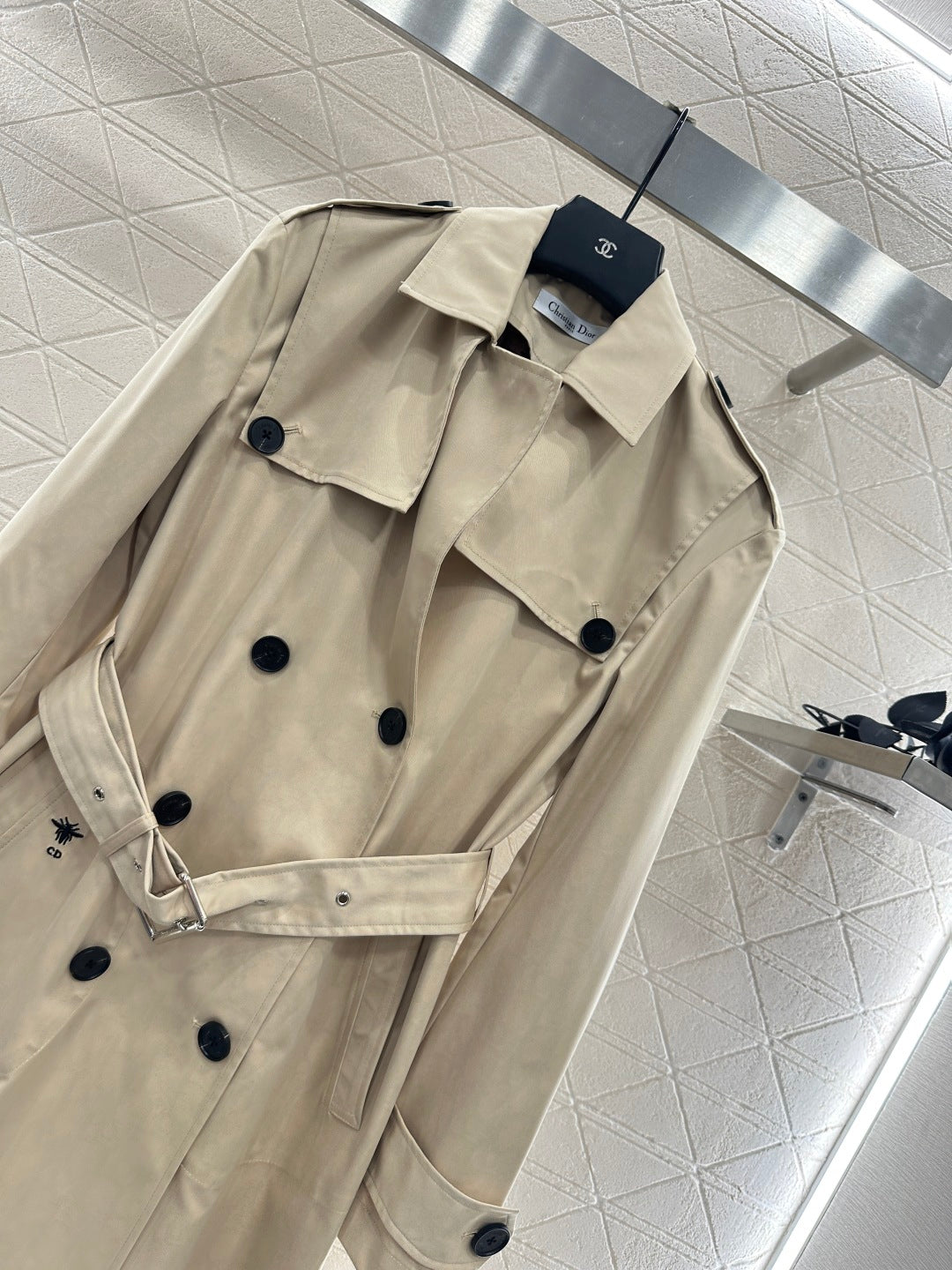 25fw new lapel belt windbreaker jacket