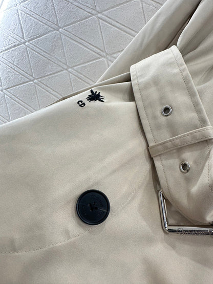 25fw new lapel belt windbreaker jacket