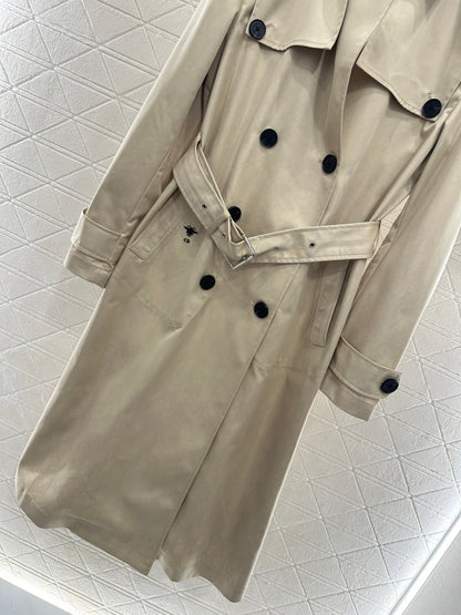 25fw new lapel belt windbreaker jacket